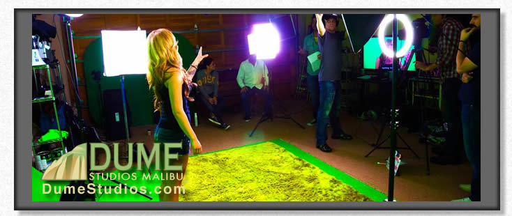 Brittney Palmer, UFC Ring Girl and Playboy Bunny behind a Green Screen at Dume Studios