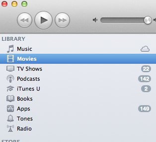 iTunes Movies Library