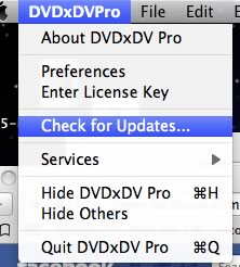 Check For Updates DVDxDV Pro
