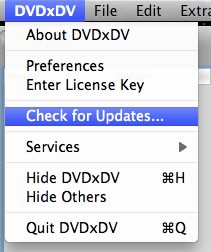 Check For Updates in DVDxDV